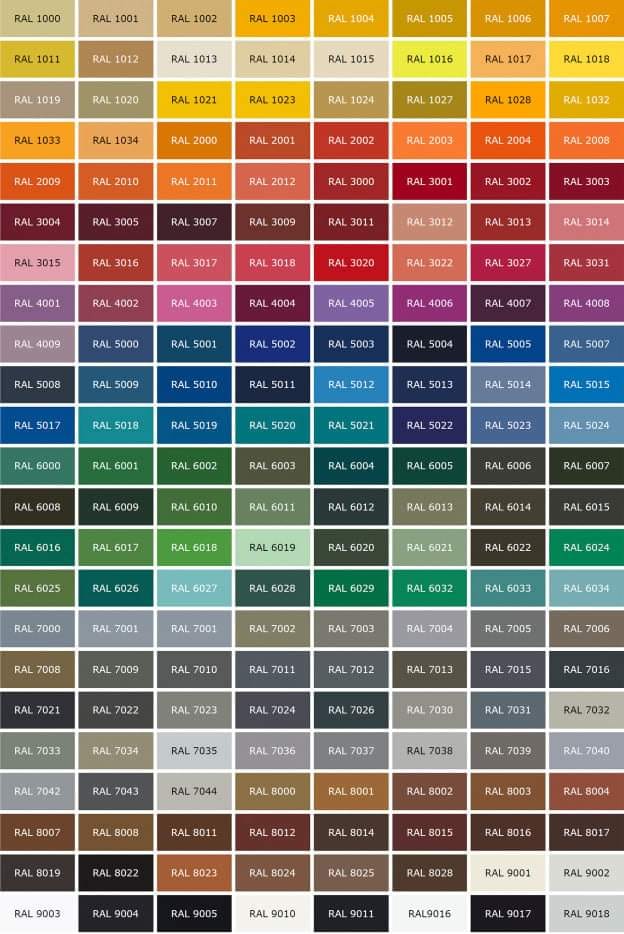 RAL színskála. Milyen színekben készítünk műgyanta ipari padókat?